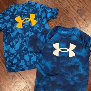 Under Armour Kids' Blue and Orange Graphic Tees